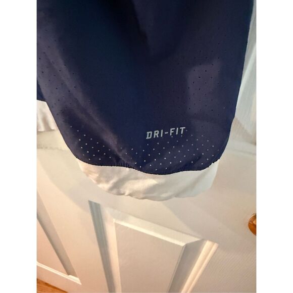 Nike Dri-Fit Blue Mesh/ Perforated Collated Racer Back Tennis Top sz S EUC - Picture 7 of 8